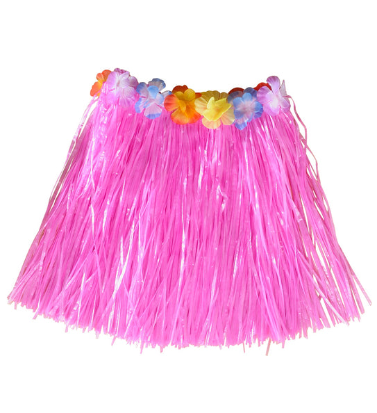 Widmann SRL Roze Hawaiirokje met bloemenriem kind