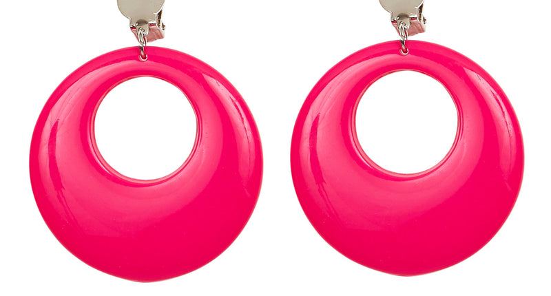 Widmann SRL Roze oorbellen neon disco