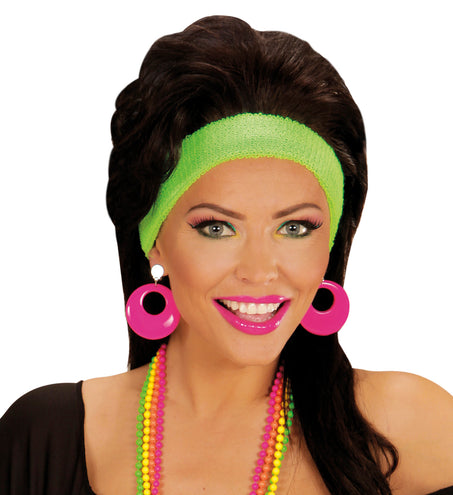 Widmann SRL Roze oorbellen neon disco