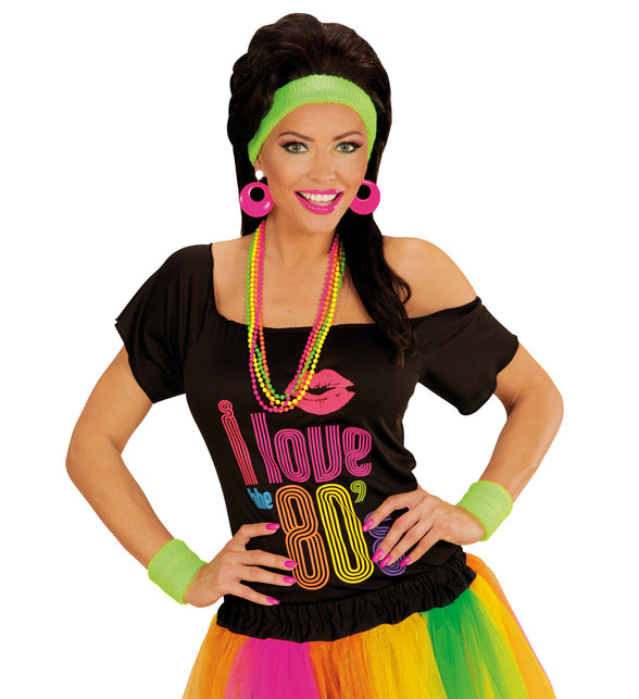 Widmann SRL Roze oorbellen neon disco