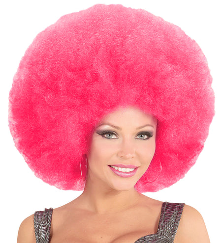 Widmann SRL Roze oversized Afro pruik