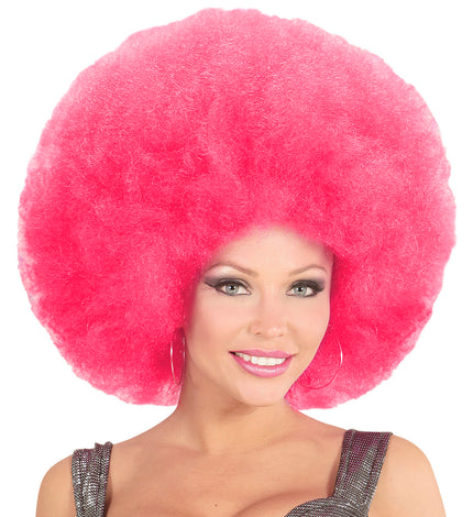 Widmann SRL Roze oversized Afro pruik