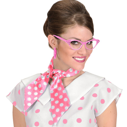 Widmann SRL Roze sjaaltje met stippen
