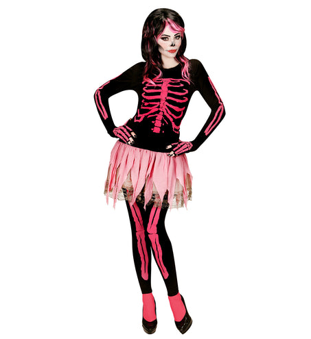 Widmann SRL Roze skeletonjurkjes voor Halloween