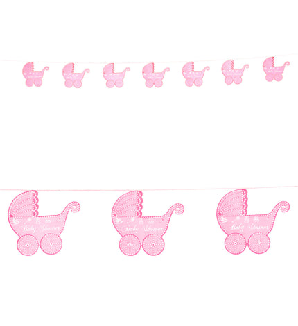 Widmann SRL Roze slinger met kinderwagentjes