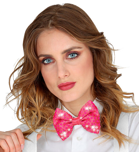 Widmann SRL Roze strikjes met flitslicht