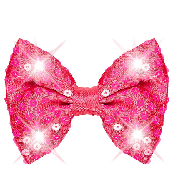 Widmann SRL Roze strikjes met flitslicht