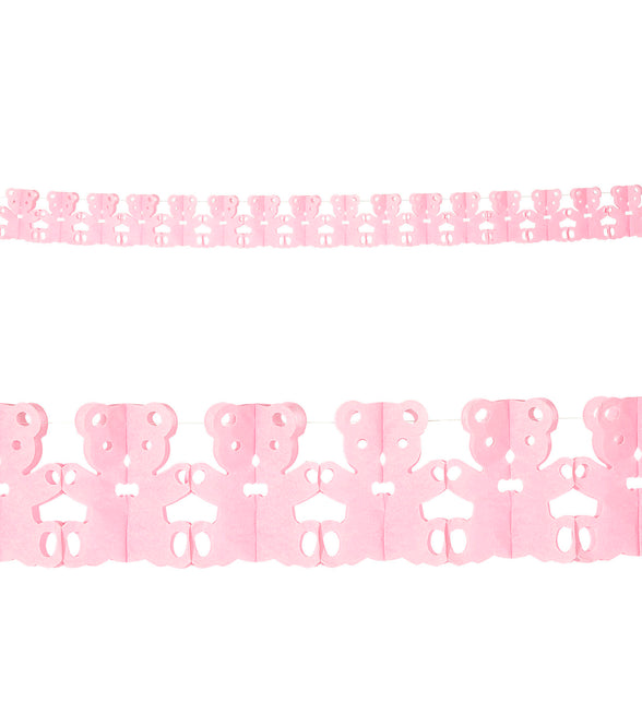 Widmann SRL Roze Teddy beertjes slinger voor geboorte