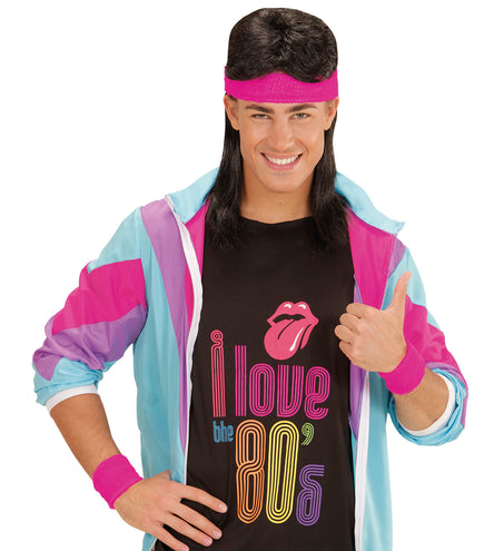 Widmann SRL Roze zweetbanden neon set