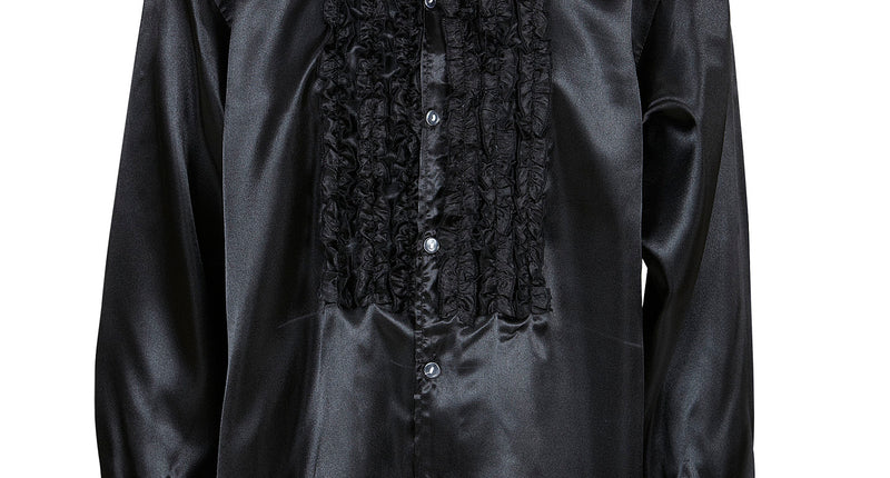 Widmann SRL Ruche blouse satijn zwart