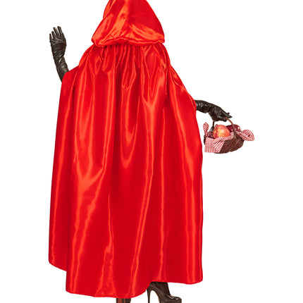Widmann SRL Satijnen cape rood met muts