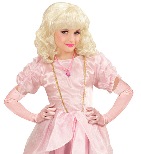 Widmann SRL Satijnen handschoenen roze kind