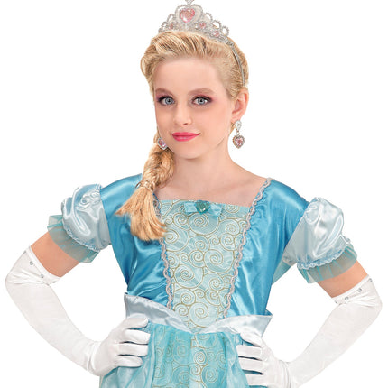 Widmann SRL Satijnen handschoenen wit kinderen