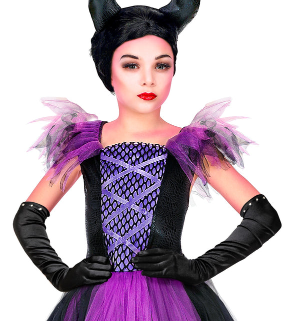 Widmann SRL Satijnen handschoenen zwart kind