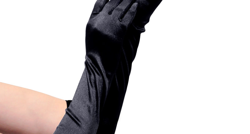 Widmann SRL Satijnen handschoenen zwart kind