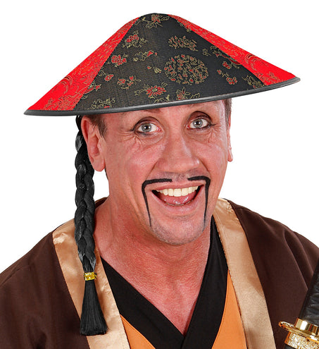 Widmann SRL Satijnen hoed Chinese man met staartjes