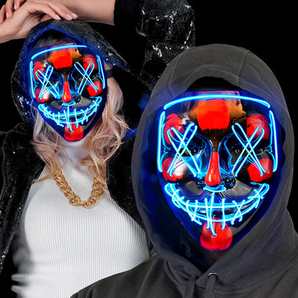 Widmann SRL Scary masker blauw led