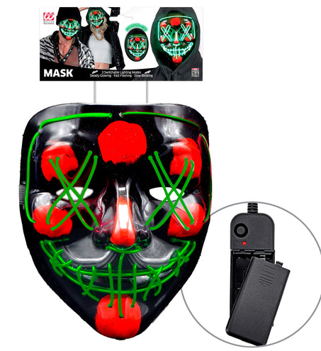Widmann SRL Scary masker groen led