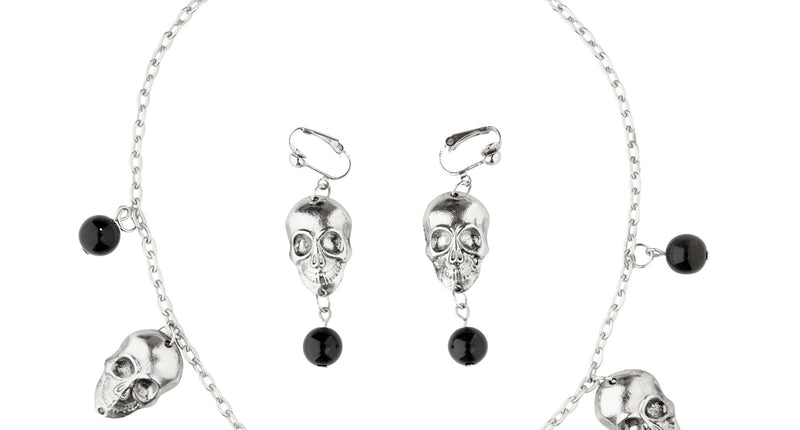 Widmann SRL Schedel ketting met oorbellen