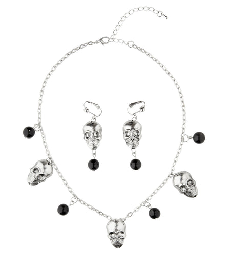 Widmann SRL Schedel ketting met oorbellen