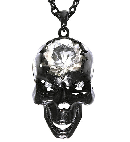 Widmann SRL Schedel ketting zilver zwart