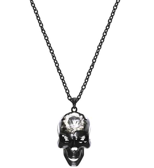 Widmann SRL Schedel ketting zilver zwart