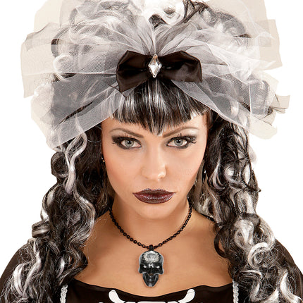 Widmann SRL Schedel ketting zilver zwart