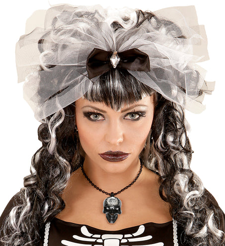 Widmann SRL Schedel ketting zilver zwart