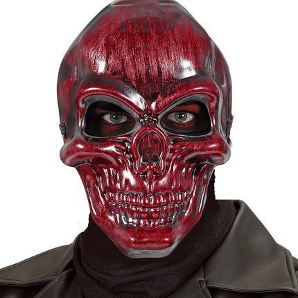 Widmann SRL Schedelmasker rood metallic