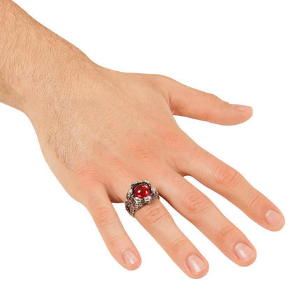 Widmann SRL Schedelring met rode steen