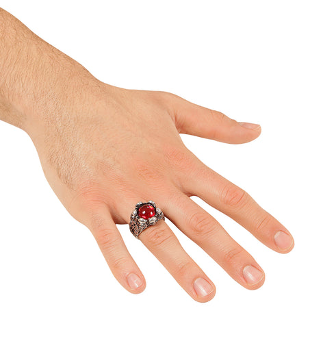 Widmann SRL Schedelring met rode steen