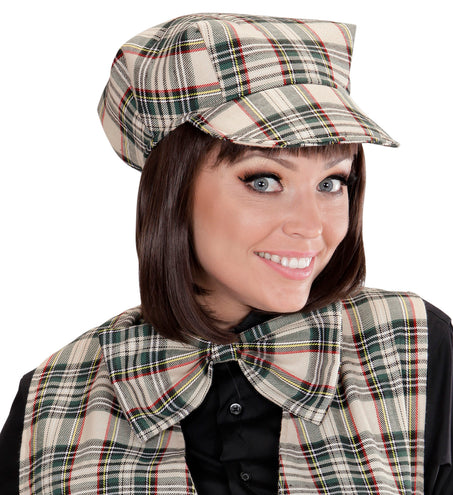 Widmann SRL Schotse pet tartan met strik ruit beige