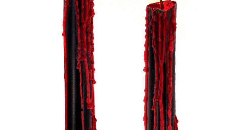 Widmann SRL Set van 2 zwarte bloedende kaarsen