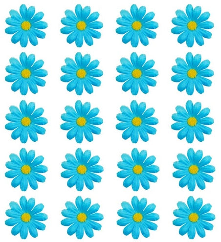 Widmann SRL Set van 20 decoratieve licht blauwe bloemen Isa