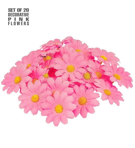 Widmann SRL Set van 20 decoratieve roze bloemen Roos