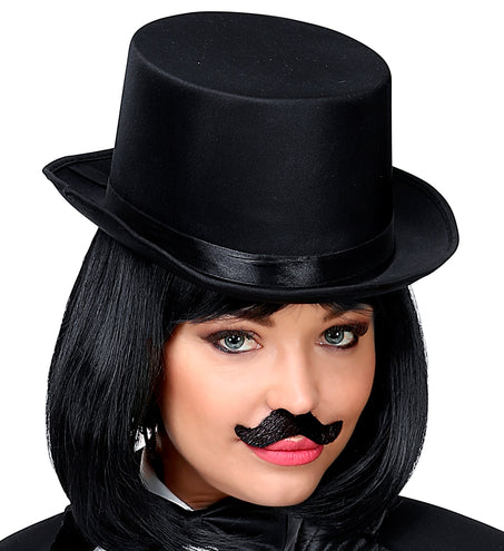 Widmann SRL Set van 6 plak snorren zwart