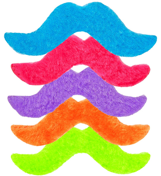 Widmann SRL Set vijf gekleurde snorren