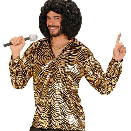 Widmann SRL Shirt disco fever goud heren