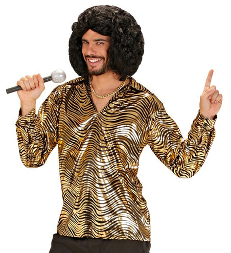 Widmann SRL Shirt disco fever goud heren