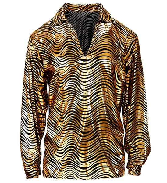 Widmann SRL Shirt disco fever goud heren