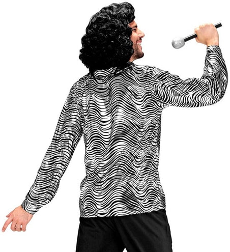 Widmann SRL Shirt disco fever zilver heren