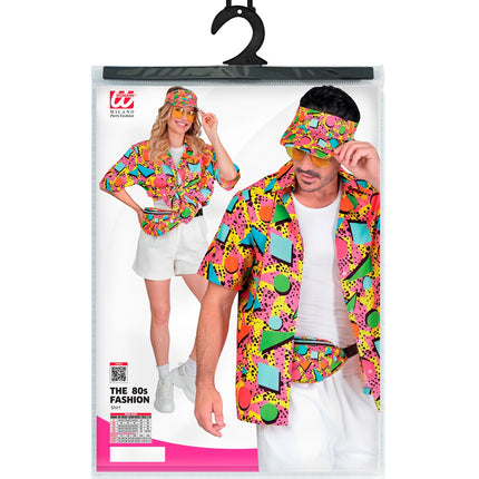 Widmann SRL Shirt jaren 80 funky fashion roze