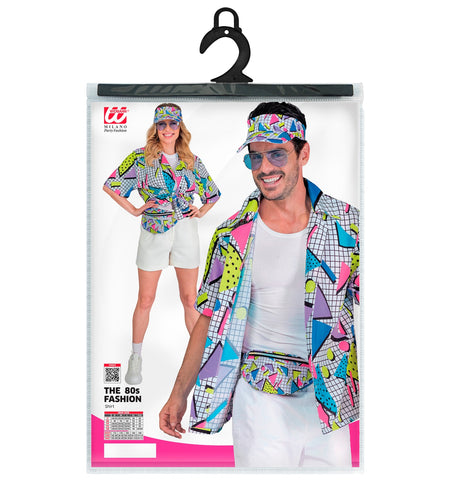 Widmann SRL Shirt jaren 80 funky fashion wit