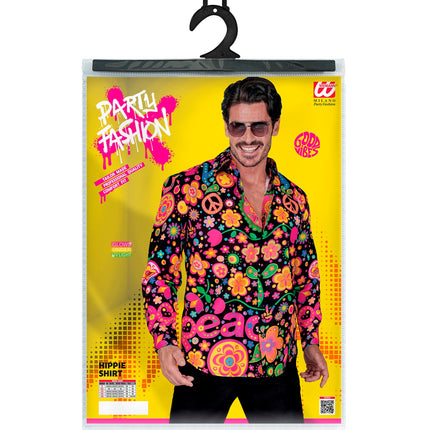 Widmann SRL Shirt neon hippie peace