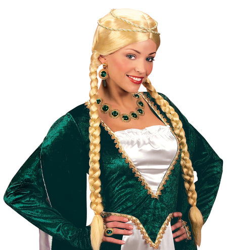 Widmann SRL Sieraden set middeleeuwse koningin groen