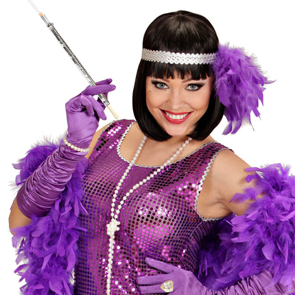 Widmann SRL Sigarettenhouder zilver pailletten