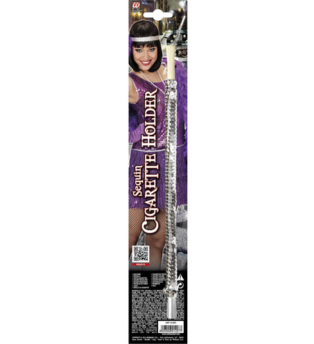 Widmann SRL Sigarettenhouder zilver pailletten