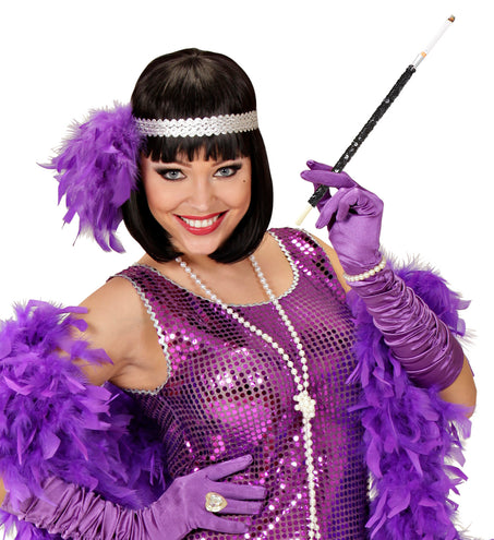 Widmann SRL Sigarettenhouder zwart pailletten