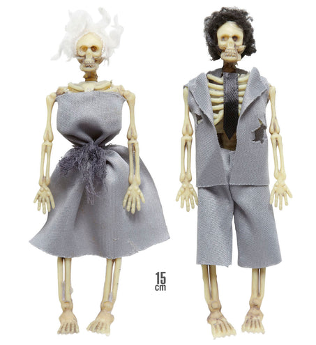 Widmann SRL Skelet bruidspaar gekleed decoratie