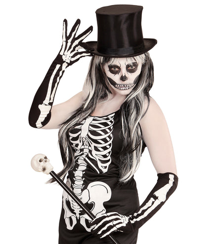 Widmann SRL Skelet handschoenen extra lang 50cm